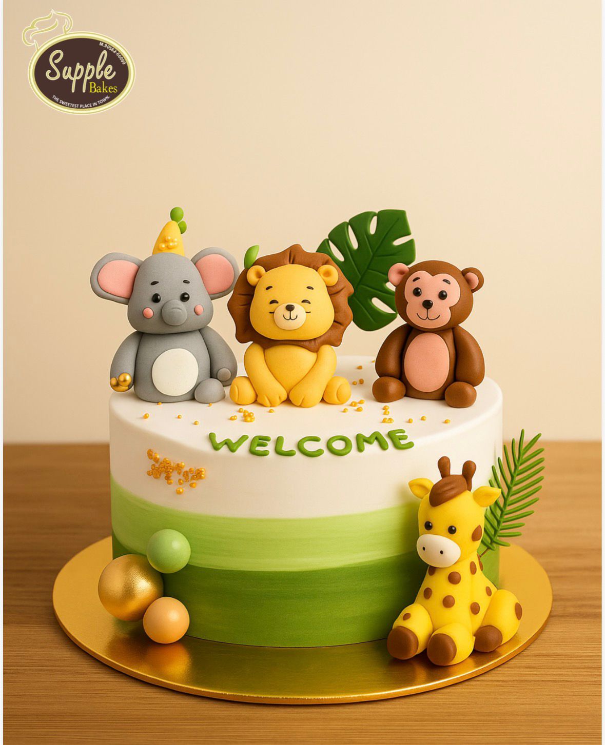 Jungle Buddy Celebration Cake
