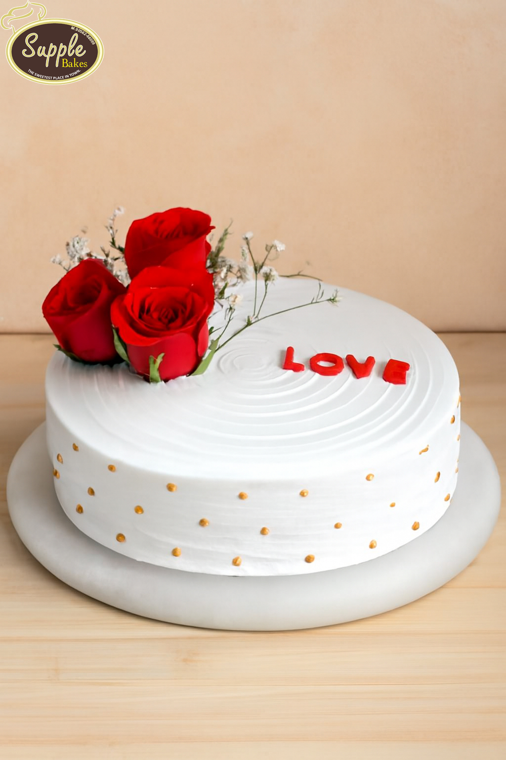 Red Rose Love Cake