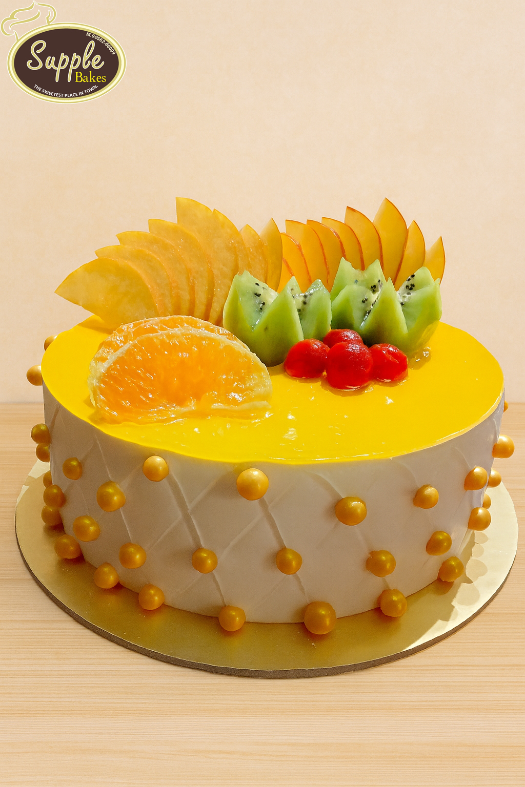 Fresh Fruit Mango Glaze Cake