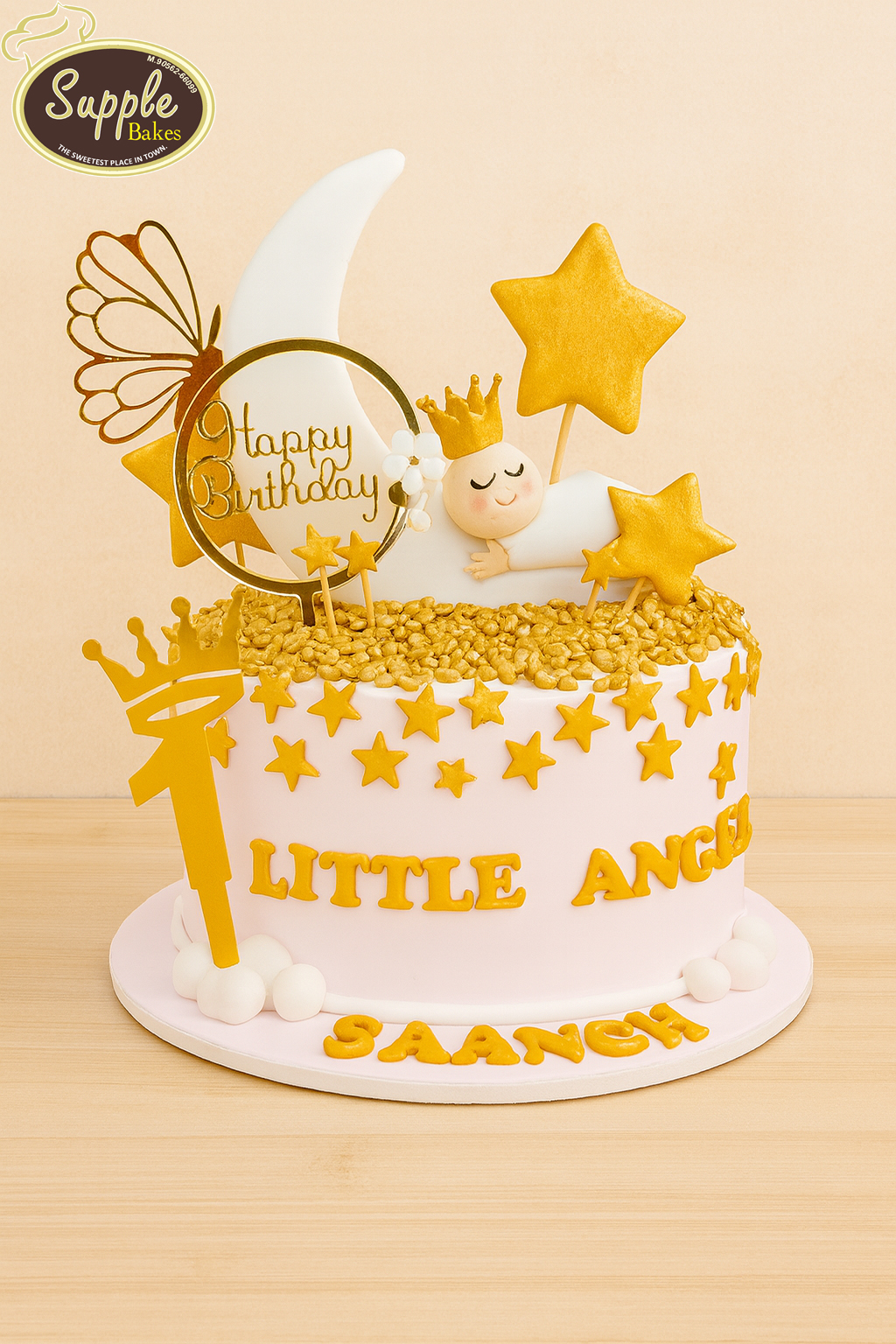 Little Angel Moon & Stars Cake