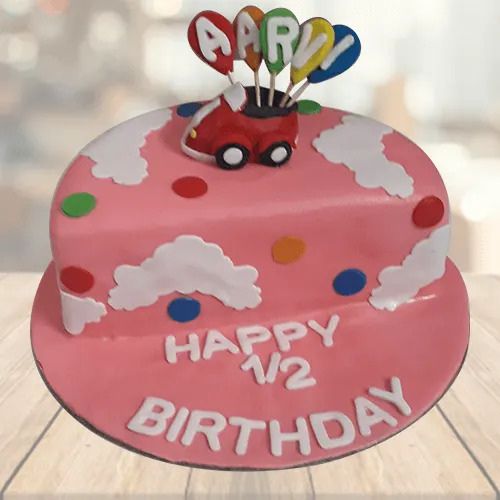 Half Birthday Car Cake