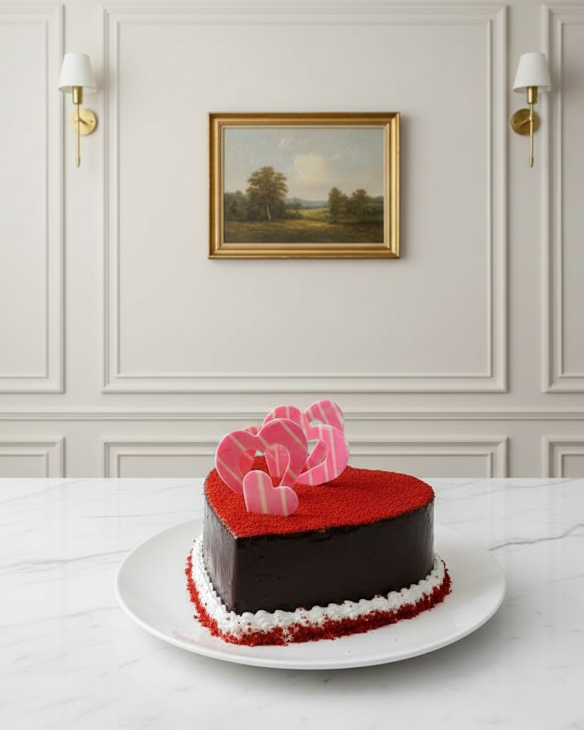 Velvet Rosette Crown Cake