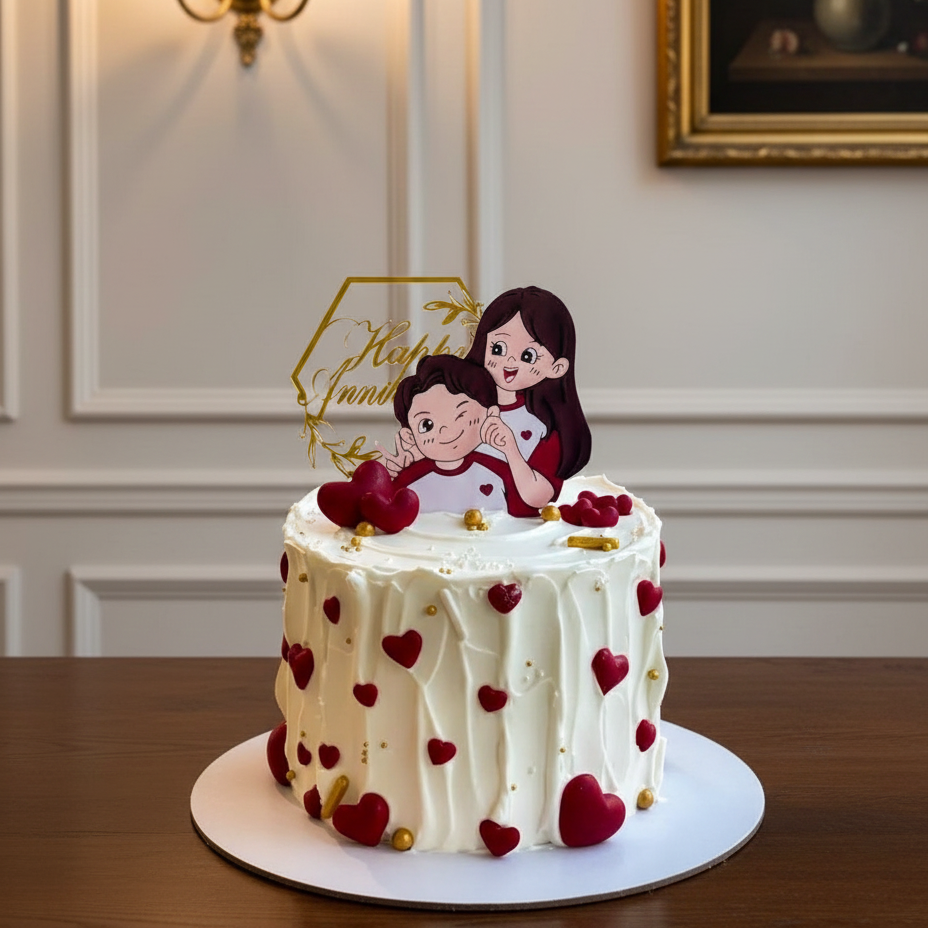 Golden Ring Anniversary Cake