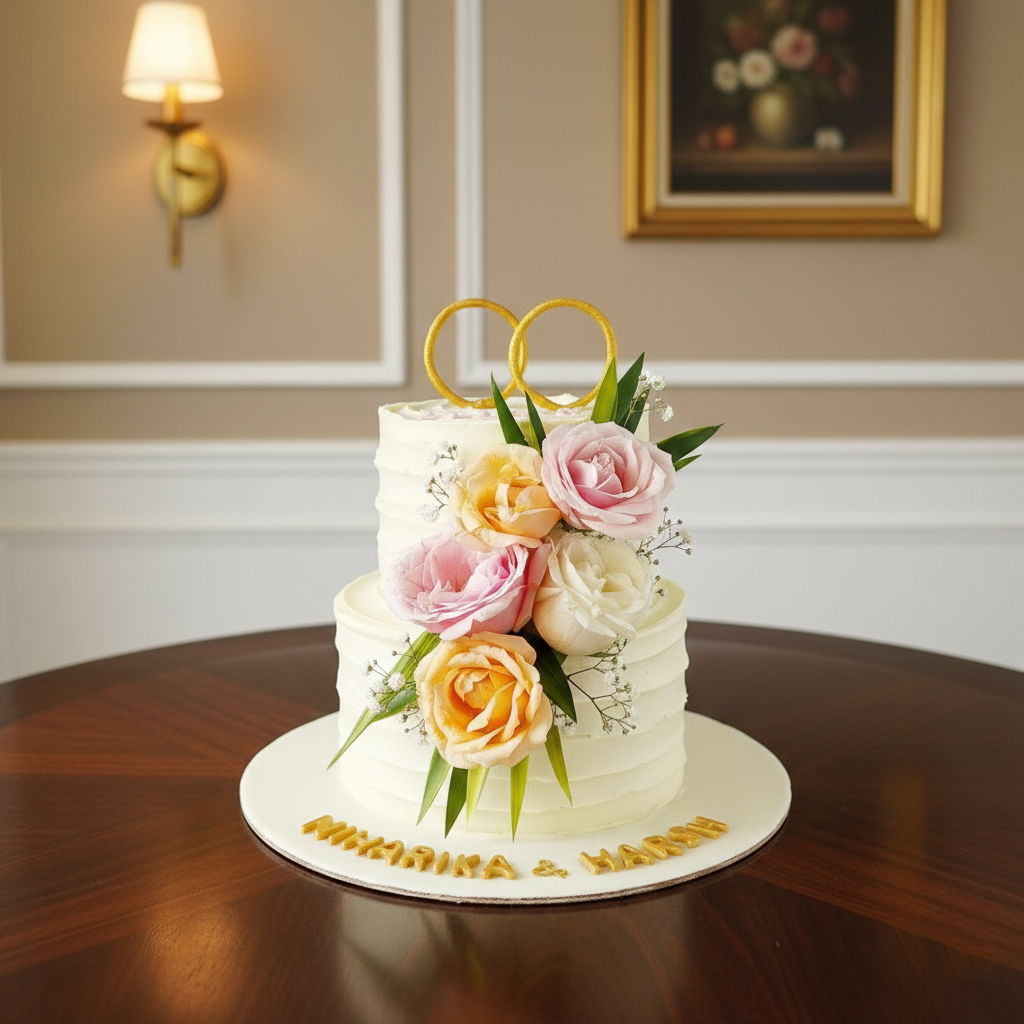 Grand Floral Wedding Cake