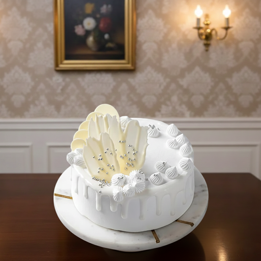 White Forest Delight Celebration Cake