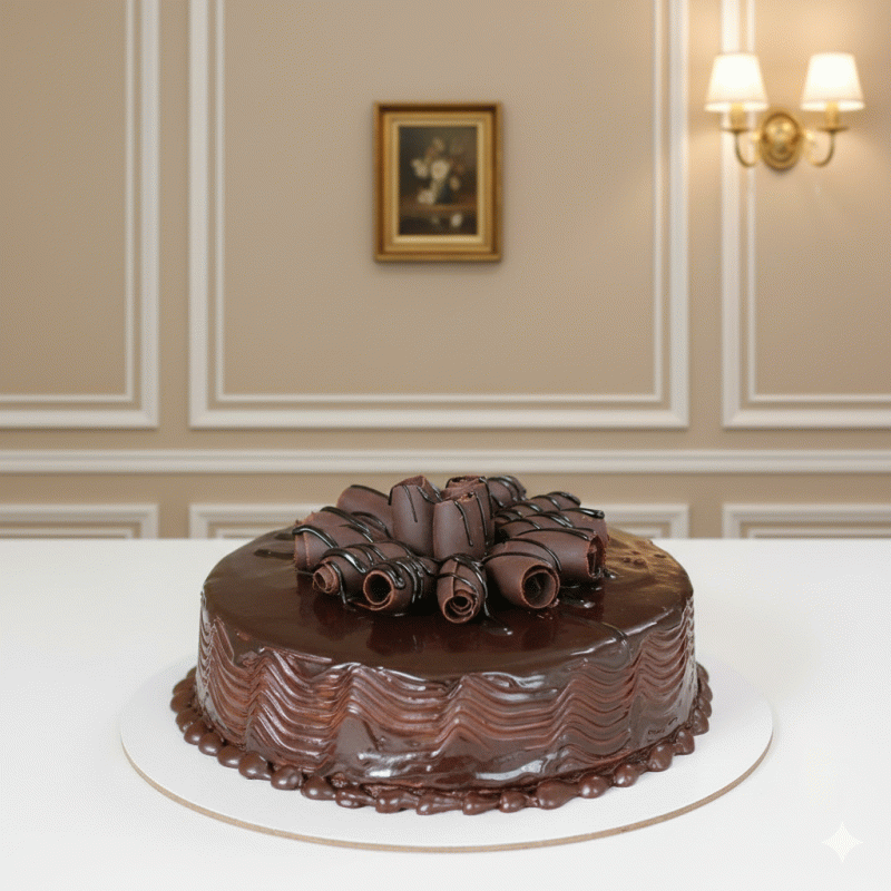 rich truffle cake