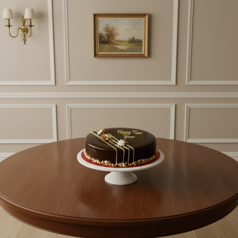 chocolate new year cake