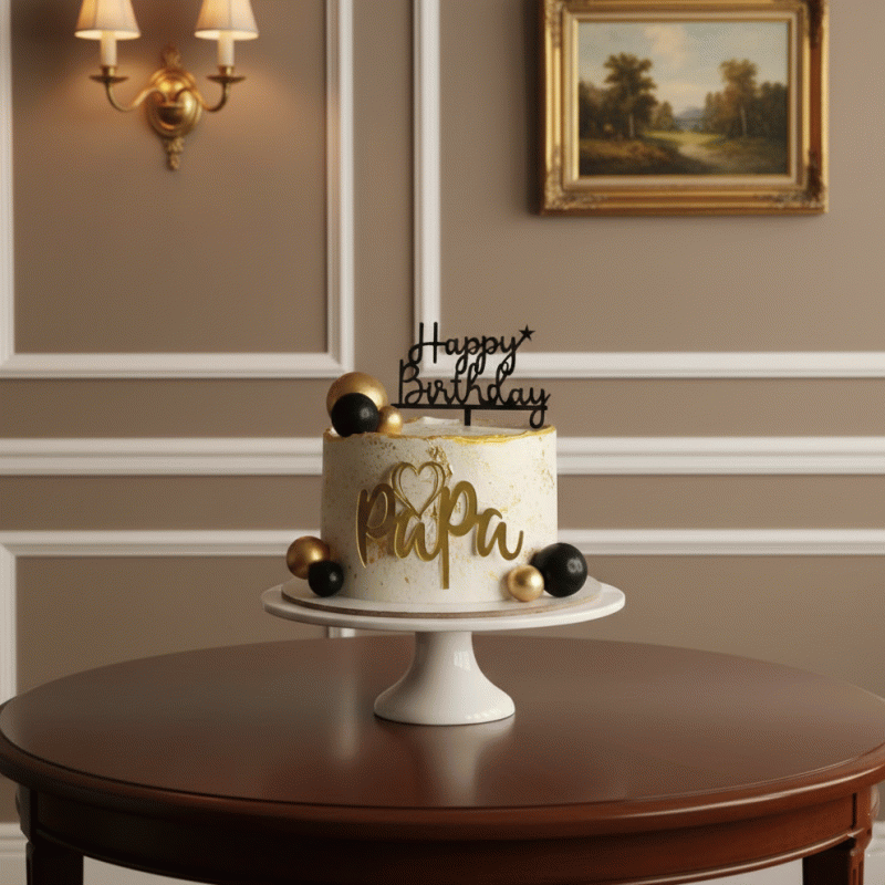 Elegant Papa Birthday Cake