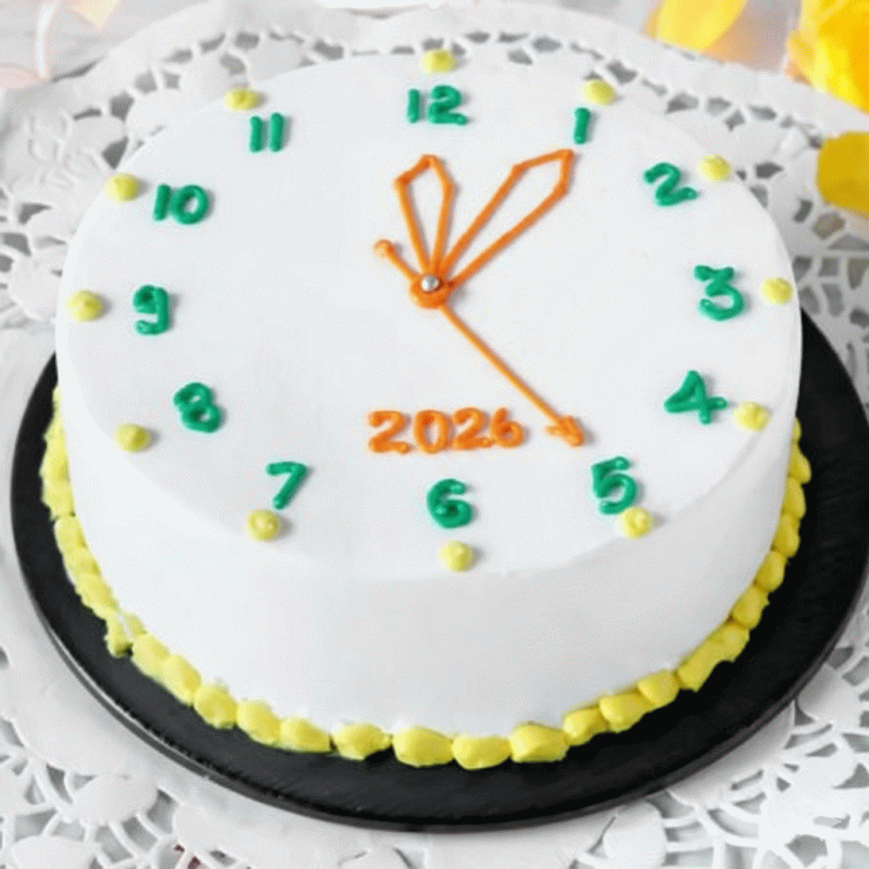 Midnight Countdown 2026 Celebration Cake