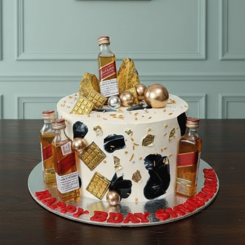 Luxury Bottle Celebration Cake