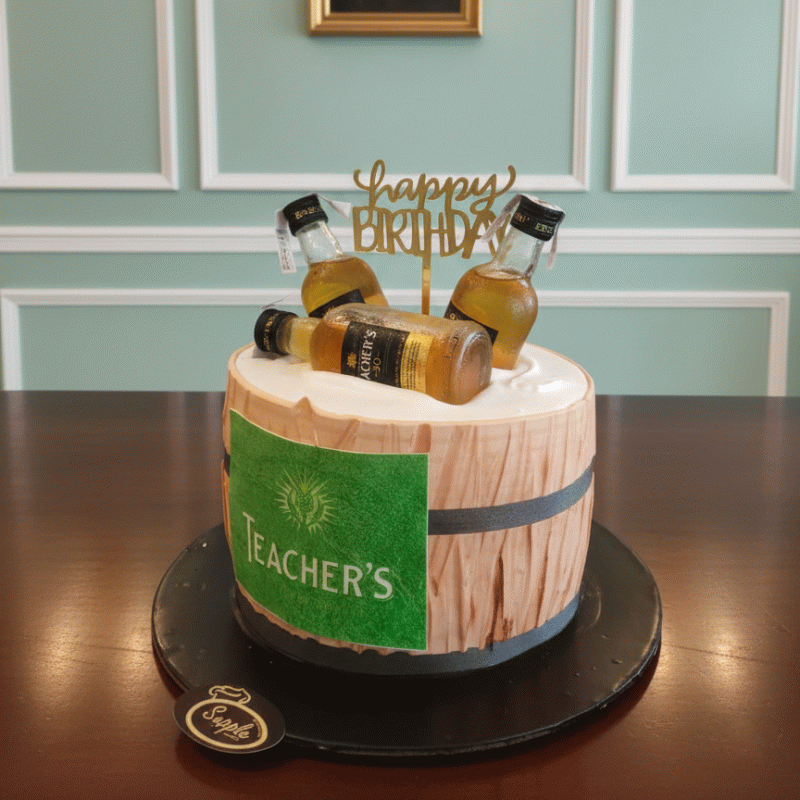 Elegant Bottle Theme Cake