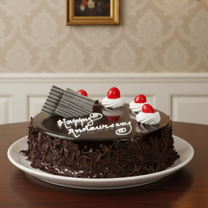 Chocolate Shard Black Forest Cake