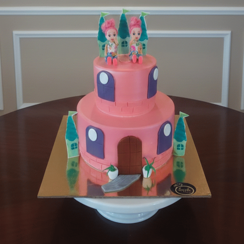Crown & Glitter Princess Cake