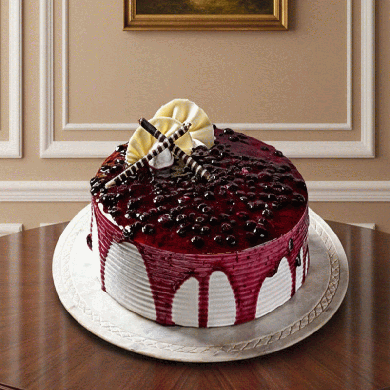 Soft Blueberry Cream Cake