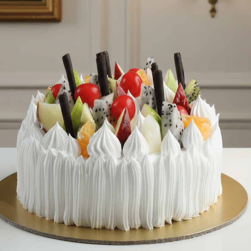 Elegant Fresh Fruit Party Cake
