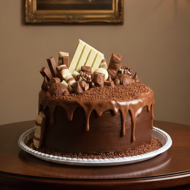 Milk Chocolate Rosette Cake