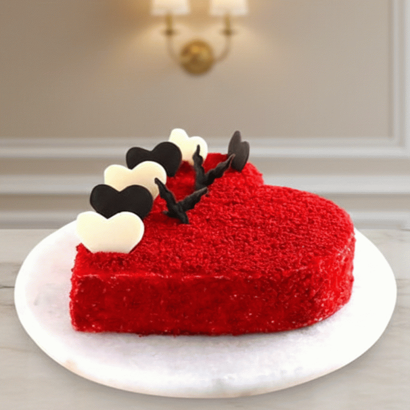 Red Velvet Blossom Cake