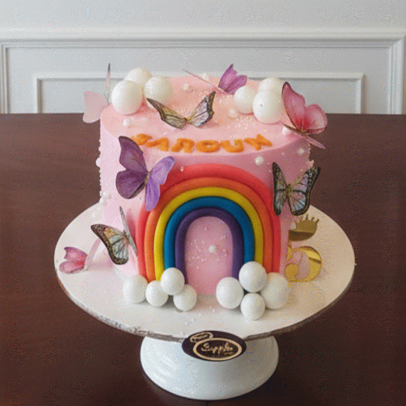 Cute Cub First Birthday Cake