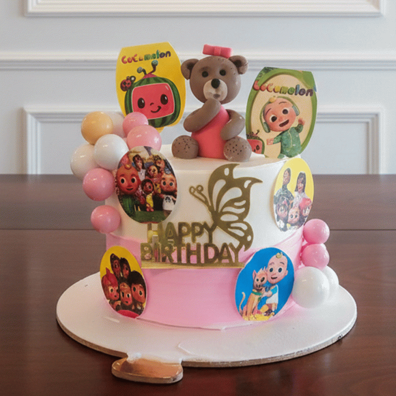 Sweet Pea First Birthday Cake