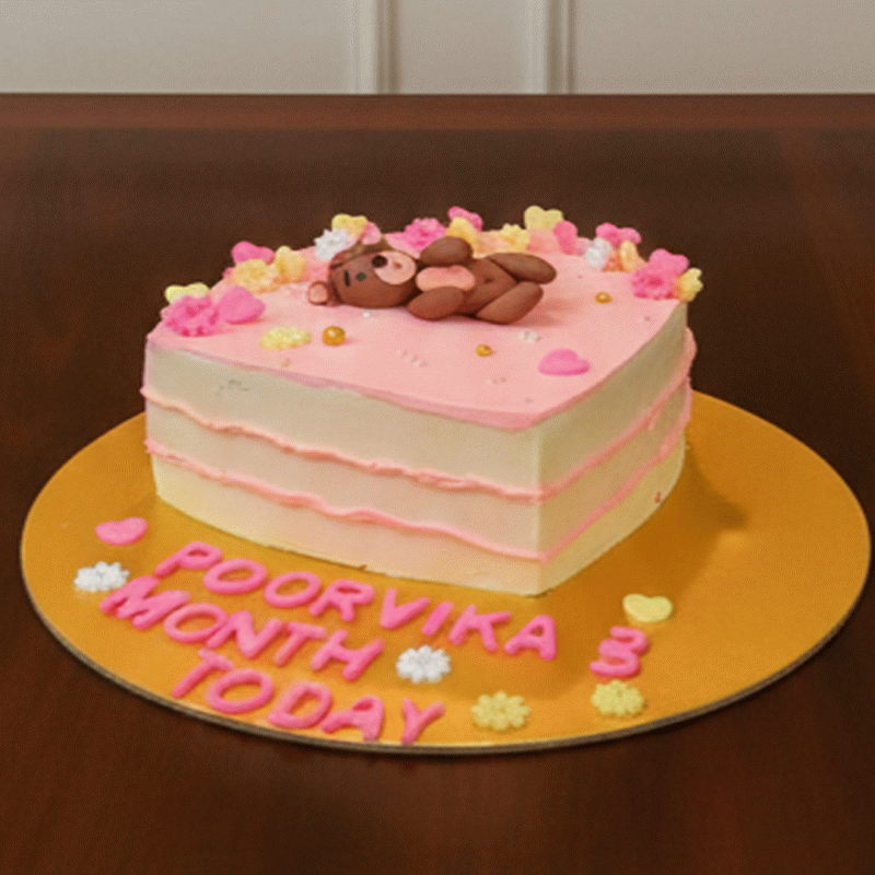 Baby Bloom Half Celebration Cake