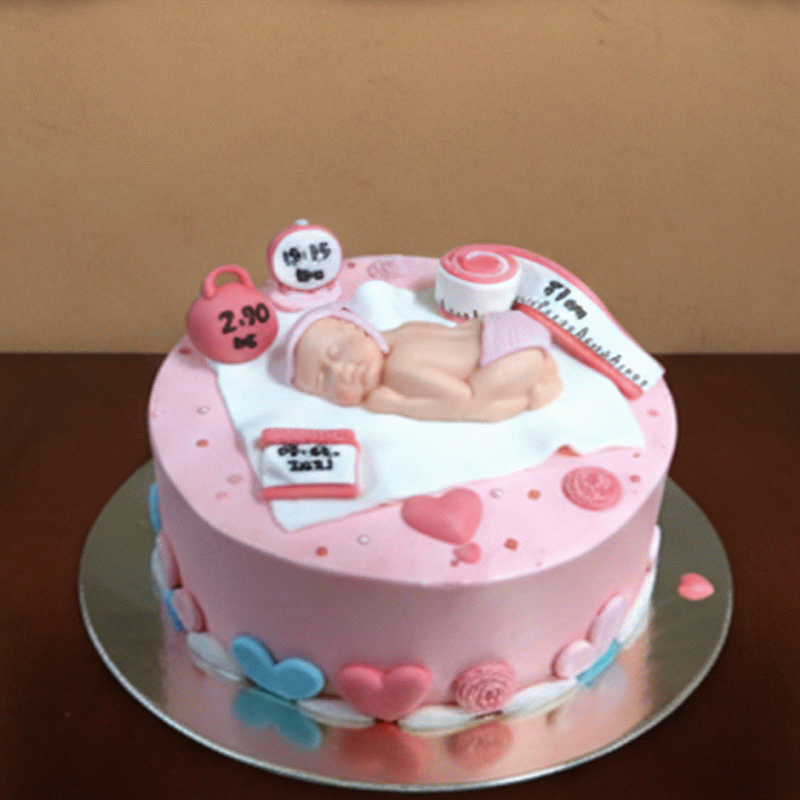 Baby Bloom Welcome Celebration Cake