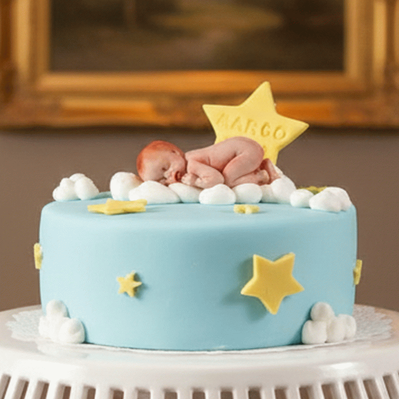 Tiny Toes Welcome Baby Cake