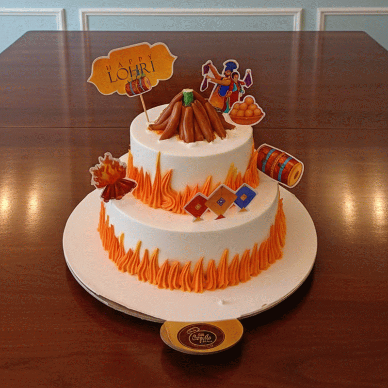 Joyful Lohri Night Cake