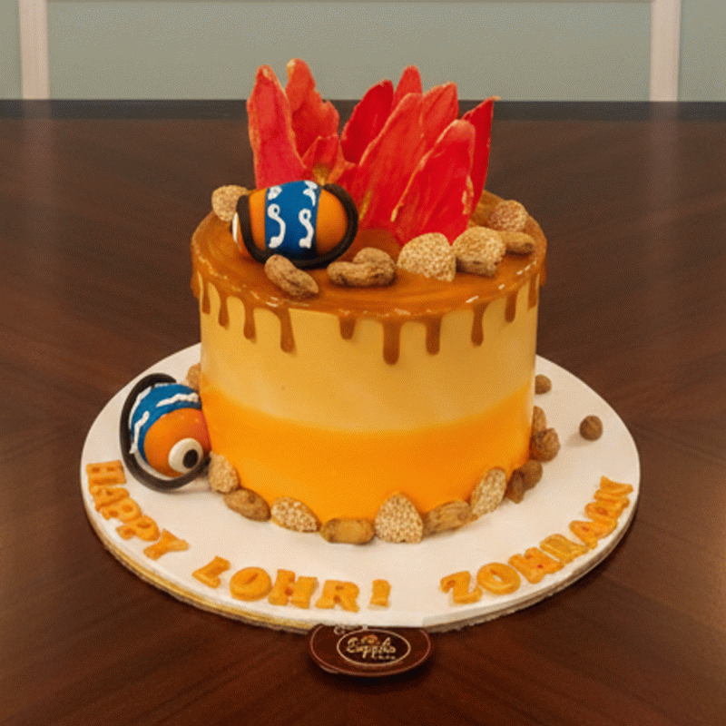 Warm Harvest Lohri Celebration Cake