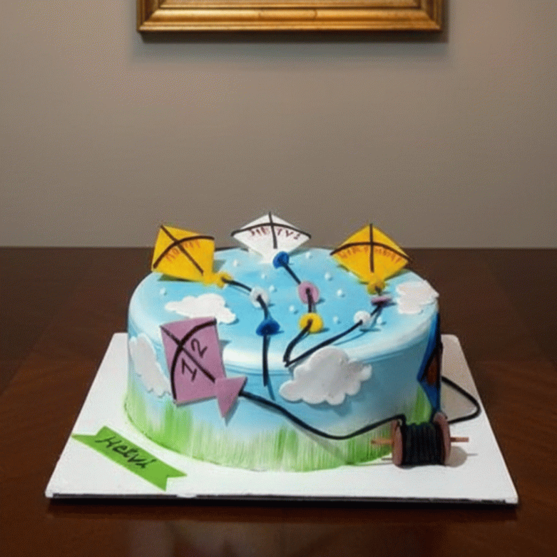 Golden Bloom Basant Celebration Cake