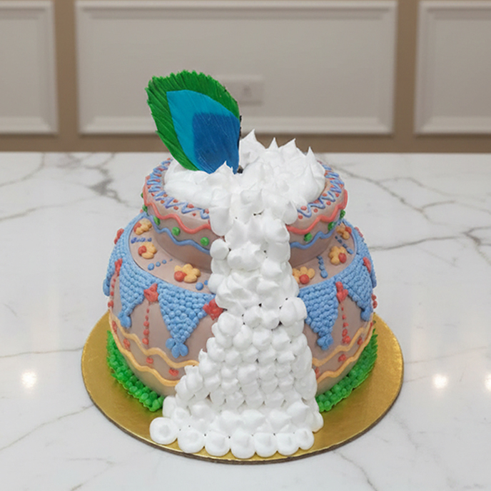 Divine Krishna Janmashtami Celebration Cake