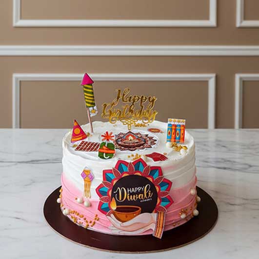 Sweet Sparkle Diwali Cake