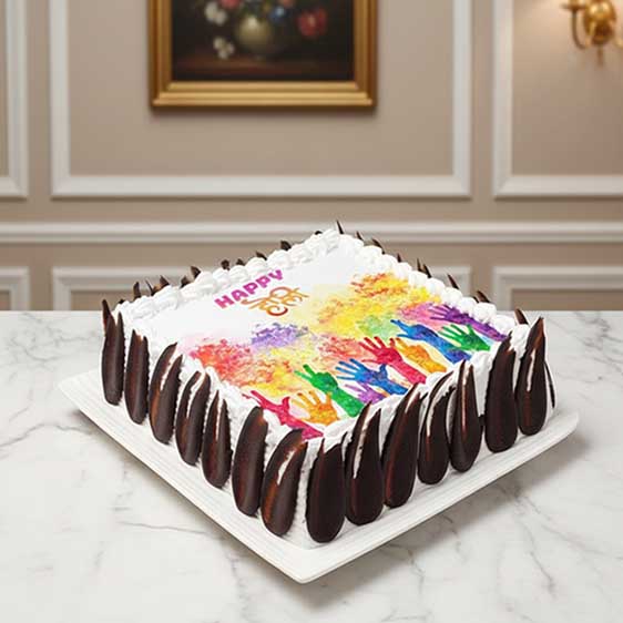 Happy Gulal Holi Celebration Cake