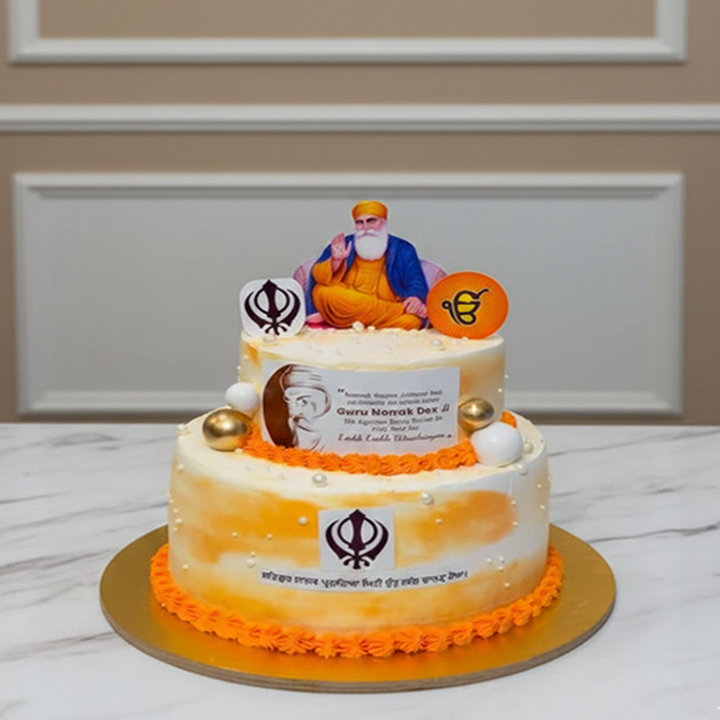 Sacred Light Guru Nanak Dev Ji Celebration Cake